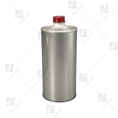1L Engine Oil Round Tin Can