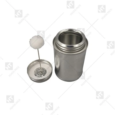 Empty PVC Glue Tin Can With Brush