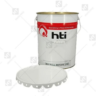 Metal Bucket with Flower Lid