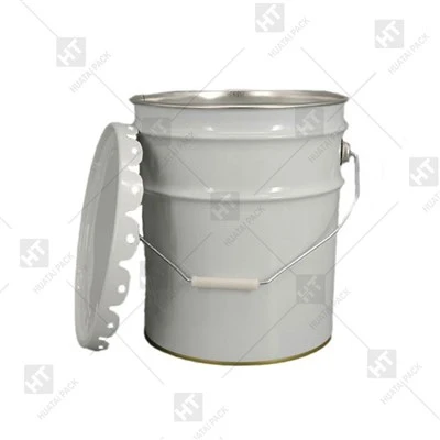 Metal Drum with Flower Lid