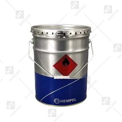 Metal Pail with Flower Lid
