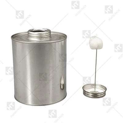 PVC Glue Round Metal Tin Can