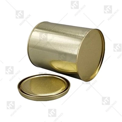 Round Empty Metal Tin Can