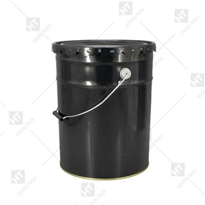 Tin Pail with Flower Lid